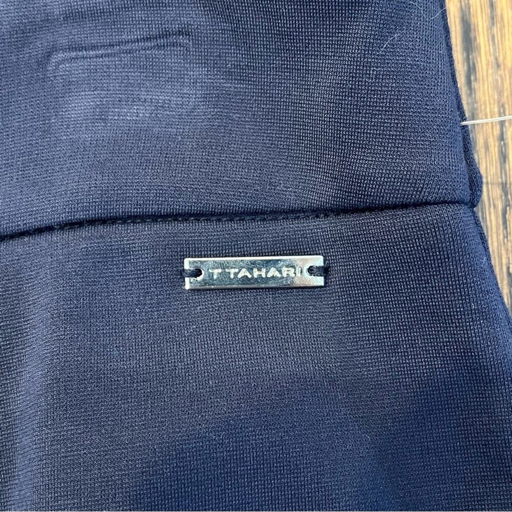 T. Tahari Navy Pencil Skirt Office Work Classic Midi Formal Women's XS NWT - Picture 3 of 4